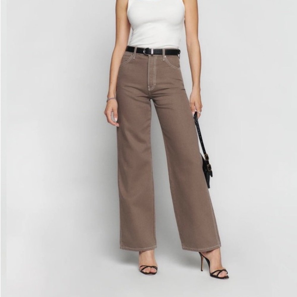 Reformation Cowboy High Rise Wide Leg Pants